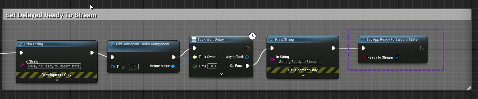 Delayed App Ready to Stream BP Example