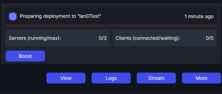 Deployment progress