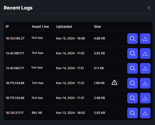 Application logs