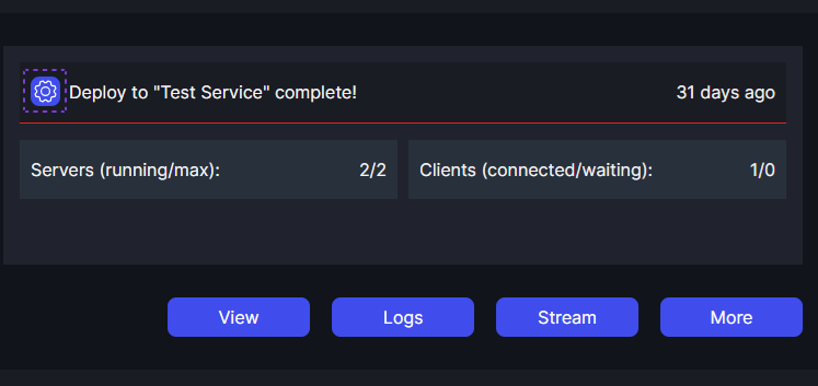 Open Render Service settings