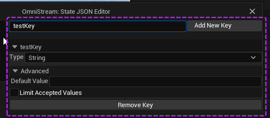 OmniStream Schema Add Keys